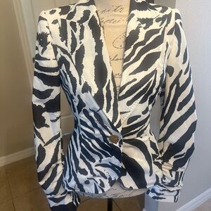 Escada Zebra Print Tailored Blazer – EU 34 / US 2